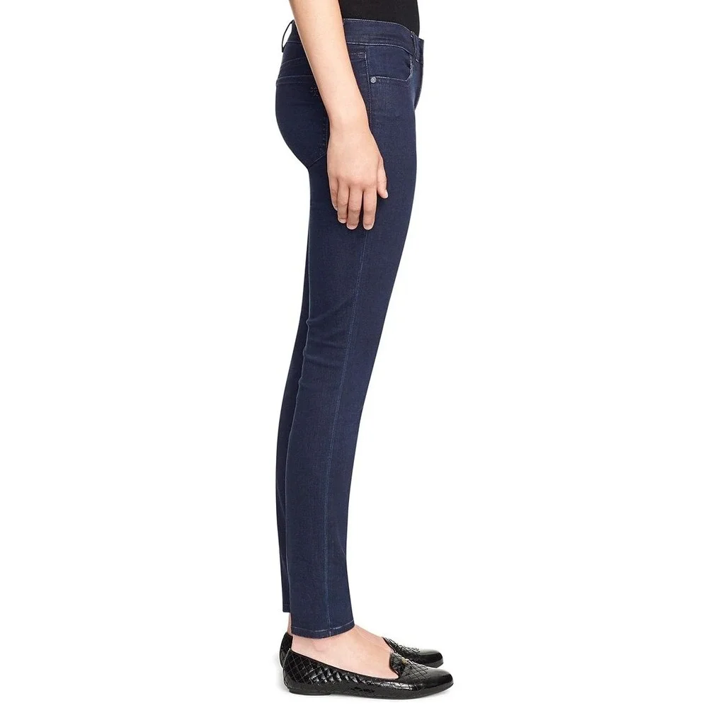 Tory Burch Women's 29 Legging Jeans Dark‎ Wash Indigo Skinny Stretch Denim